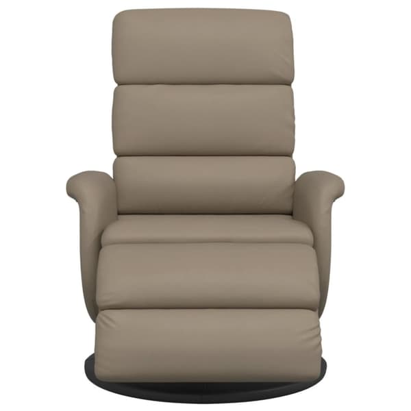 vidaXL Reclinerfåtölj med fotstöd cappuccino konstläder