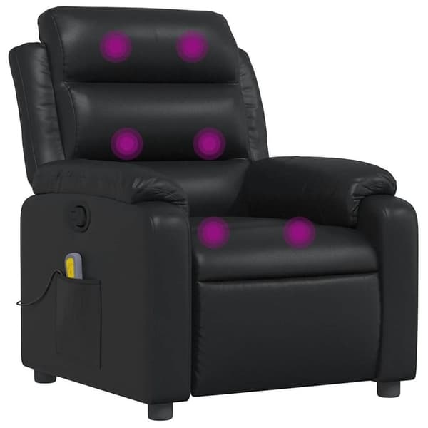 vidaXL massagestol kunstlæder sort