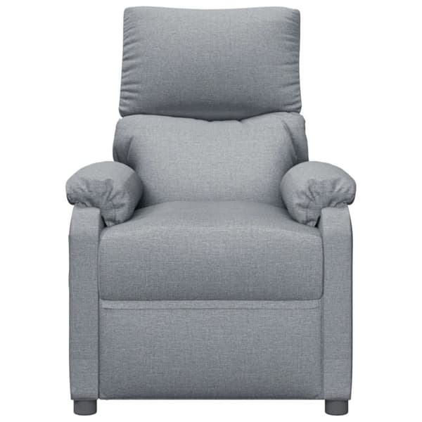 vidaXL Reclinerfåtölj ljusgrå tyg