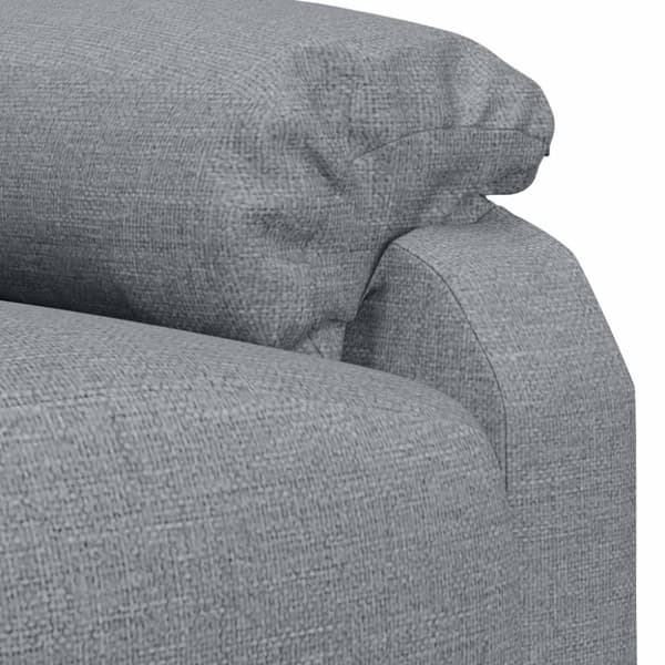 vidaXL Reclinerfåtölj ljusgrå tyg