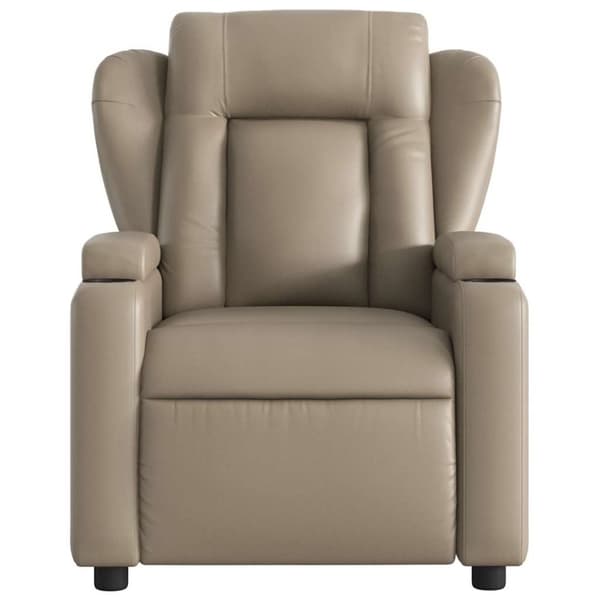 vidaXL Elektrisk massagefåtölj cappuccino konstläder