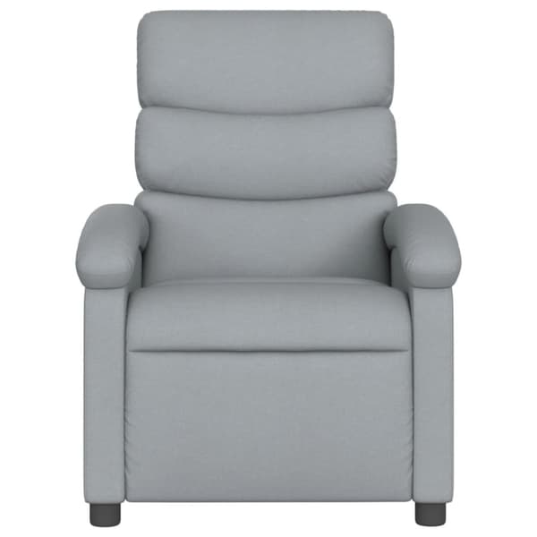 vidaXL Elektrisk massagefåtölj ljusgrå tyg