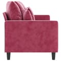 Miniatyrbillede 3 af 8: vidaXL 3-personers sofa 180 cm fløjl vinrød