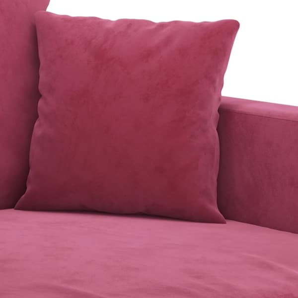 vidaXL 3-personers sofa 180 cm fløjl vinrød