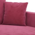 Miniatyrbillede 5 af 8: vidaXL 3-personers sofa 180 cm fløjl vinrød
