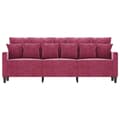 Miniatyrbillede 2 af 8: vidaXL 3-personers sofa 180 cm fløjl vinrød