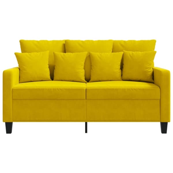 vidaXL 2-sitssoffa gul 120 cm sammet