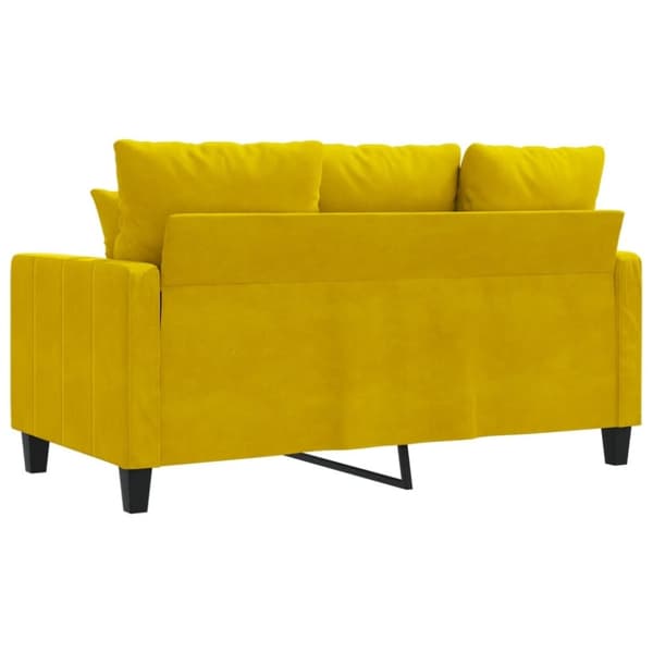 vidaXL 2-sitssoffa gul 120 cm sammet