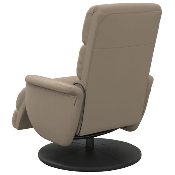 vidaXL Massagefåtölj med fotstöd cappuccino konstläder