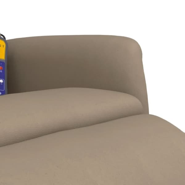 vidaXL Massagefåtölj med fotstöd cappuccino konstläder