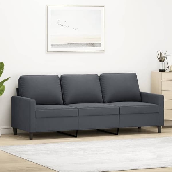 vidaXL 3-personers sofa 180 cm fløjl mørkegrå
