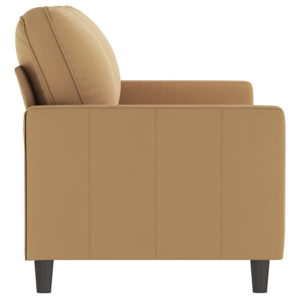 vidaXL Soffa 2-sits brun 140 cm sammet