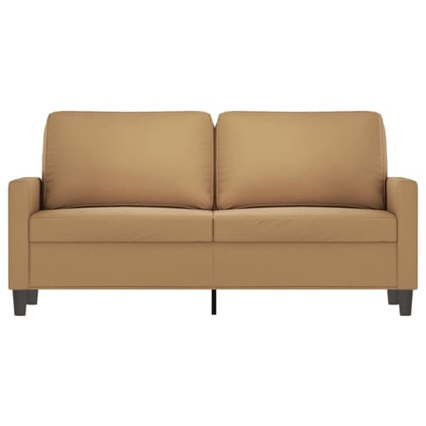 vidaXL Soffa 2-sits brun 140 cm sammet