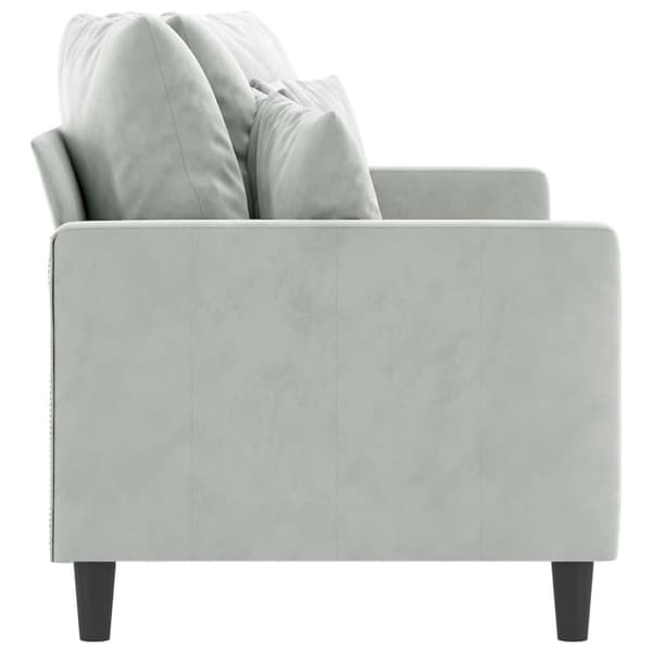 vidaXL 2-sitssoffa ljusgrå 140 cm sammet