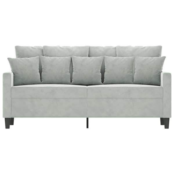 vidaXL 2-sitssoffa ljusgrå 140 cm sammet