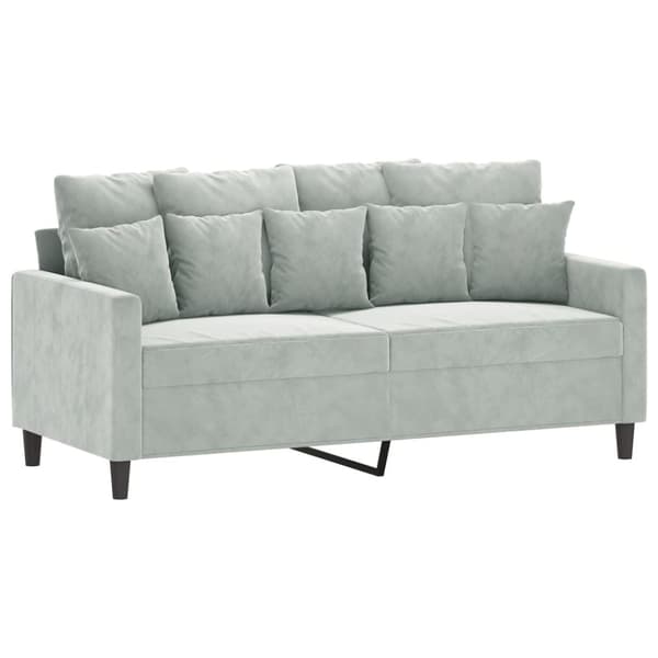 vidaXL 2-sitssoffa ljusgrå 140 cm sammet