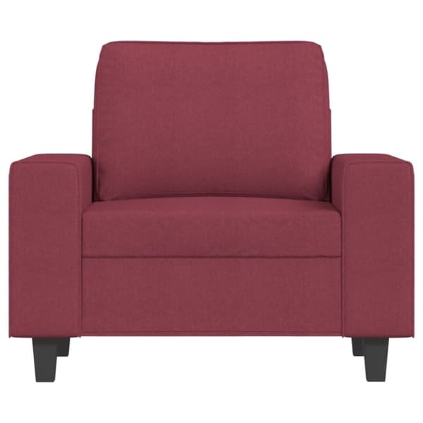 vidaXL Fåtölj vinröd 60 cm tyg