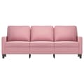 Miniatyrbillede 2 af 8: vidaXL 3-personers sofa 180 cm fløjl lyserød