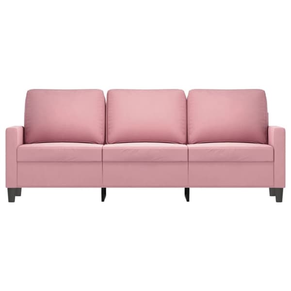 vidaXL 3-personers sofa 180 cm fløjl lyserød