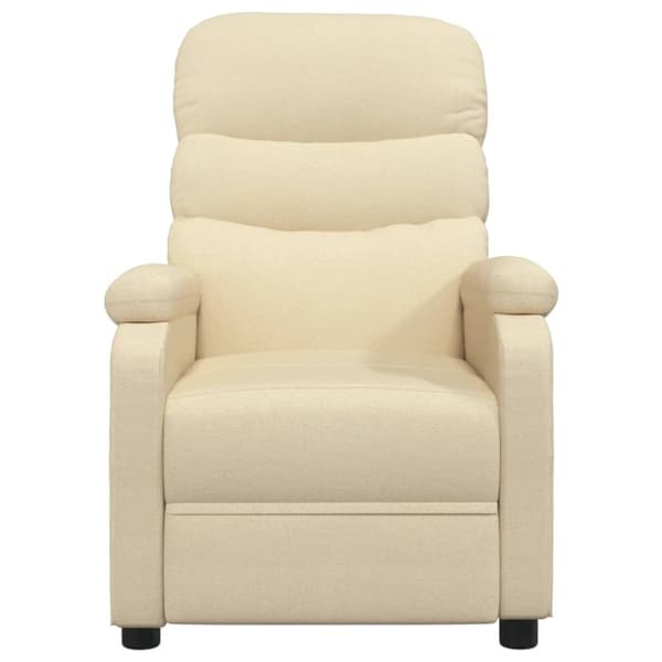 vidaXL Reclinerfåtölj gräddvit tyg