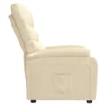 Miniatyrbild 4 av 9: vidaXL Reclinerfåtölj gräddvit tyg