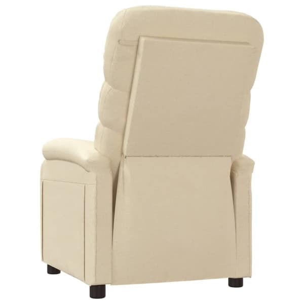 vidaXL Reclinerfåtölj gräddvit tyg