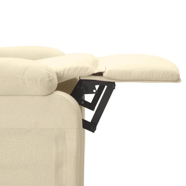 vidaXL Reclinerfåtölj gräddvit tyg