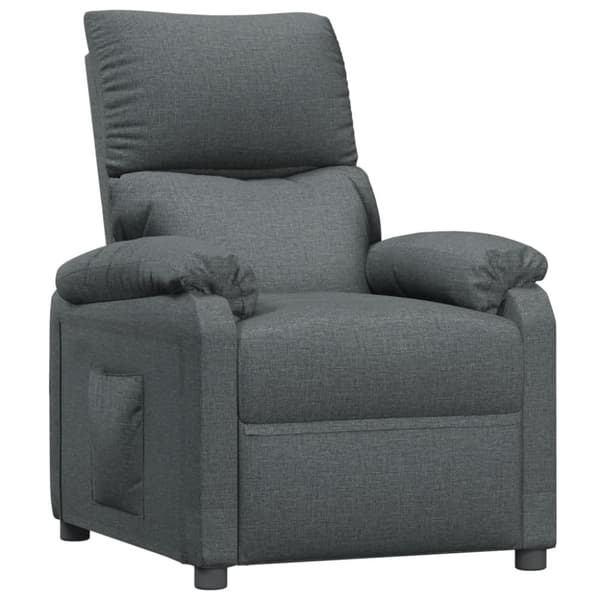 vidaXL Reclinerfåtölj mörkgrå tyg