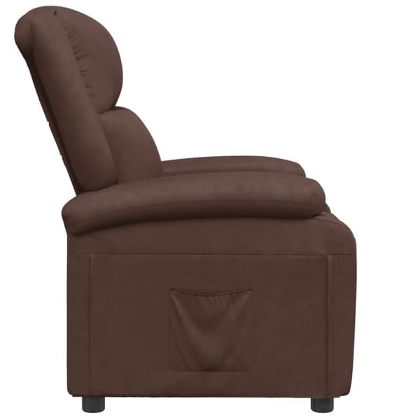 vidaXL Reclinerfåtölj brun konstläder