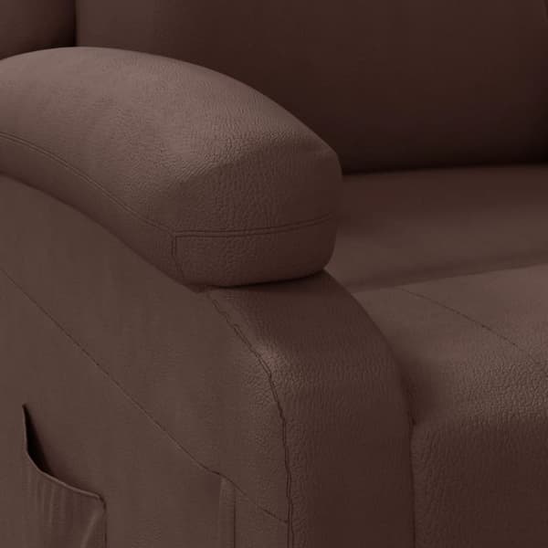 vidaXL Reclinerfåtölj brun konstläder