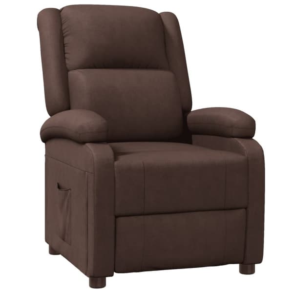 vidaXL Reclinerfåtölj brun konstläder