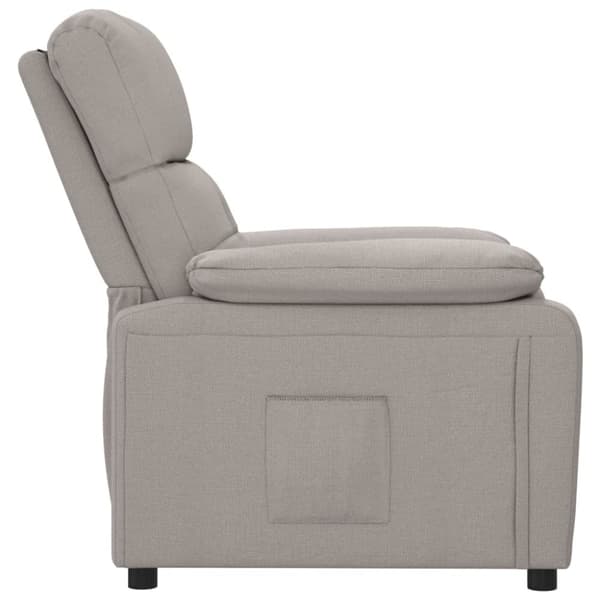vidaXL Reclinerfåtölj taupe tyg