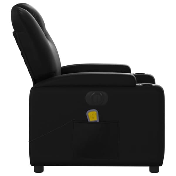 vidaXL Elektrisk massagefåtölj svart konstläder