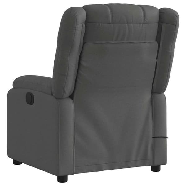vidaXL Elektrisk massagefåtölj mörkgrå tyg