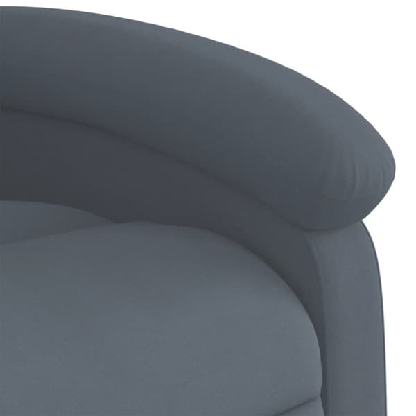 vidaXL Elektrisk reclinerfåtölj mörkgrå sammet