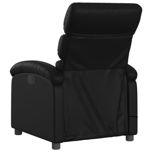 vidaXL Elektrisk massagefåtölj svart konstläder