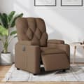 Miniatyrbild 1 av 11: vidaXL Elektrisk reclinerfåtölj Brun tyg