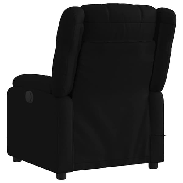 vidaXL Elektrisk massagefåtölj med uppresningshjälp svart tyg
