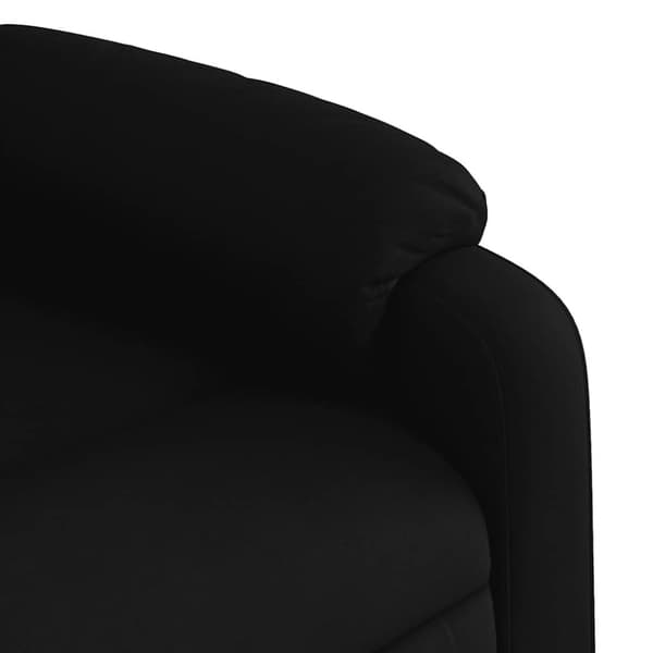 vidaXL Elektrisk massagefåtölj med uppresningshjälp svart tyg