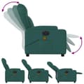 Miniatyrbild 5 av 9: vidaXL Elektrisk massagefåtölj mörkgrön tyg