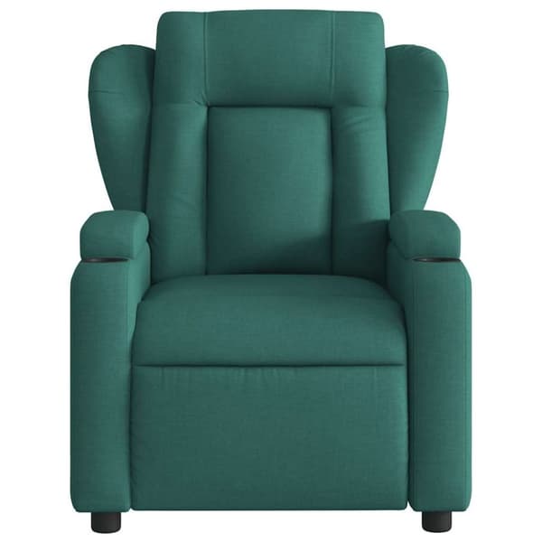 vidaXL Elektrisk massagefåtölj mörkgrön tyg
