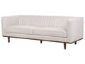 Miniatyrbild 4 av 9: Soffa Beige Polyester Klädd 3-sitsig Modern Minimalistisk Stil Vardagsrum Breda Armstöd Stoppat Ryggstöd Vardagsrum