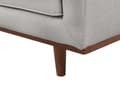 Miniatyrbild 8 av 9: Soffa Ljusgrå Polyester Klädd 3-sitsig Modern Minimalistisk Stil Vardagsrum Breda Armstöd Stoppat Ryggstöd Vardagsrum