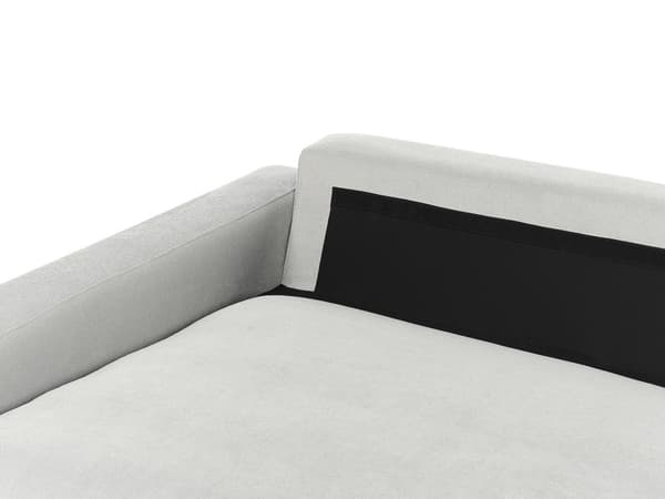 Hörnsoffa Höger Ljusgrå Chenille Polyester Metall Svarta ben Stoppat Ryggstöd 3-sits L-formad Modern Stil Vardagsrum