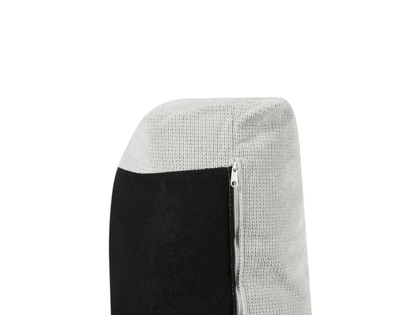 Hörnsoffa Höger Ljusgrå Chenille Polyester Metall Svarta ben Stoppat Ryggstöd 3-sits L-formad Modern Stil Vardagsrum