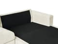 Miniatyrbild 9 av 11: Hörnsoffa Vänster Benvit Chenille Polyester Metall Svarta ben Stoppat Ryggstöd 3-sits L-formad Modern Stil Vardagsrum