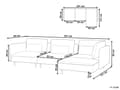 Miniatyrbild 3 av 11: Modulär vänsterhörnsoffa Grått tyg 3-sitsig sektionssoffa Modern design Vardagsrum