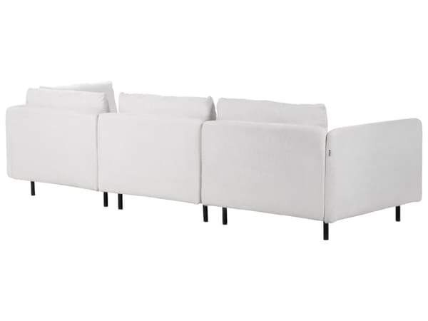 Modulär vänsterhörnsoffa Grått tyg 3-sitsig sektionssoffa Modern design Vardagsrum