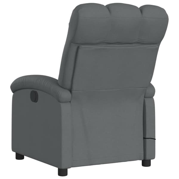 vidaXL Elektrisk massagefåtölj mörkgrå tyg