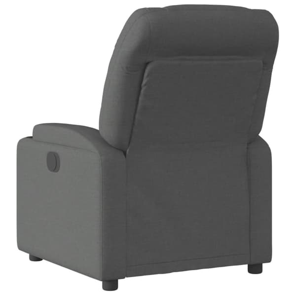 vidaXL Elektrisk reclinerfåtölj mörkgrå tyg